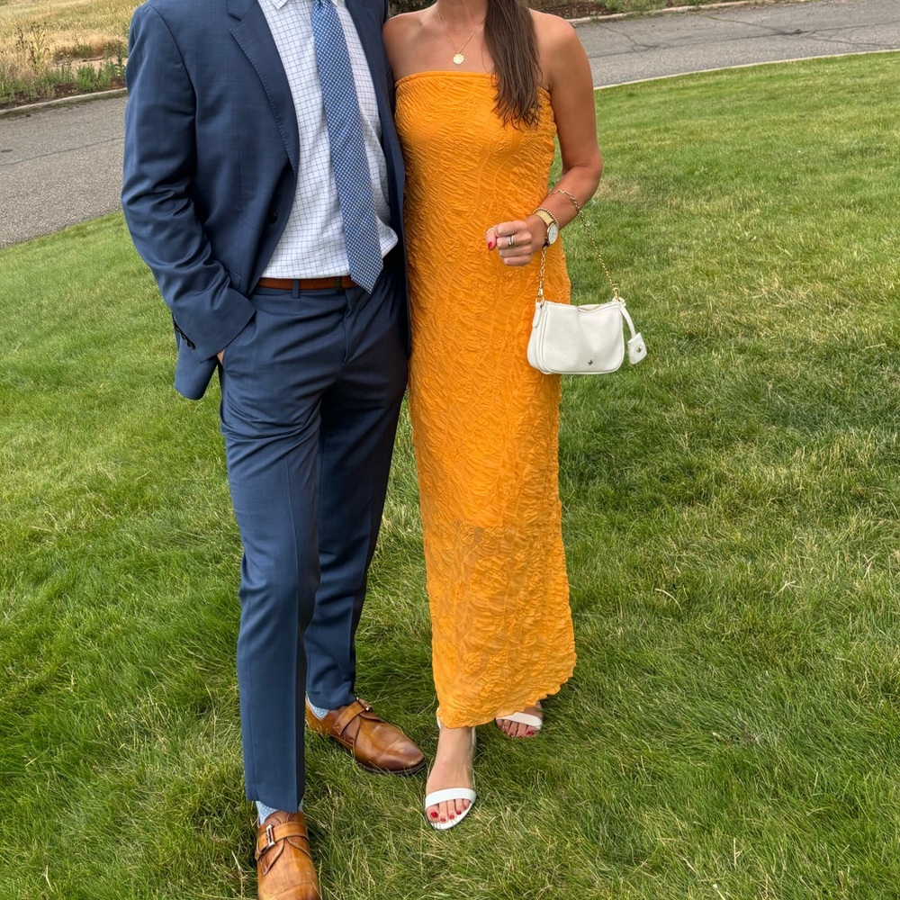 Anthropologie Vibrant Orange Tube Dress
